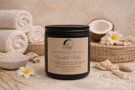 Coastal Relic | 8 oz Signature Relic Glass Tumbler | Matte Black Glass