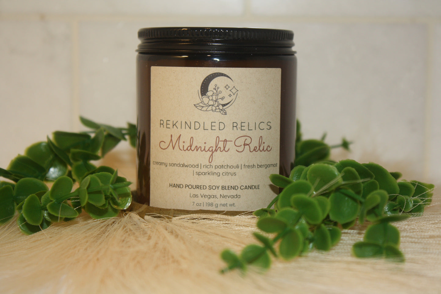 Midnight Relic | 7 oz Signature Relic Glass Tumbler | Amber Glass