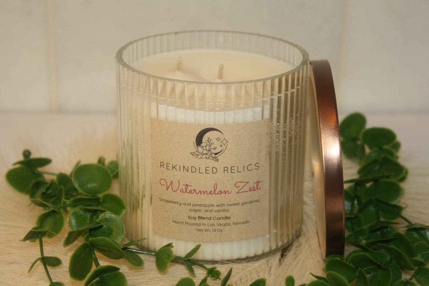 Watermelon Zest | 20 oz Signature Ribbed Relic | Clear Glass