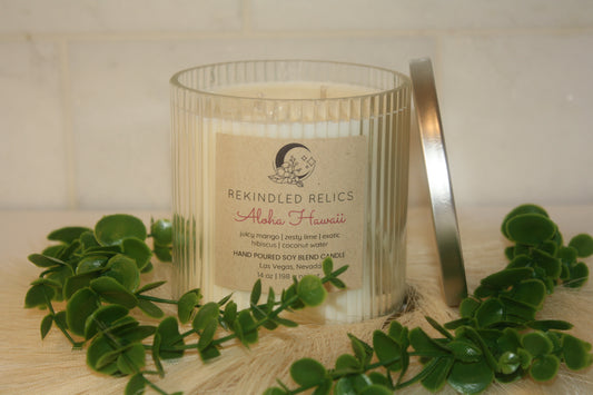 Aloha Hawaii | 20 oz Signature Ribbed Relic | Clear Glass