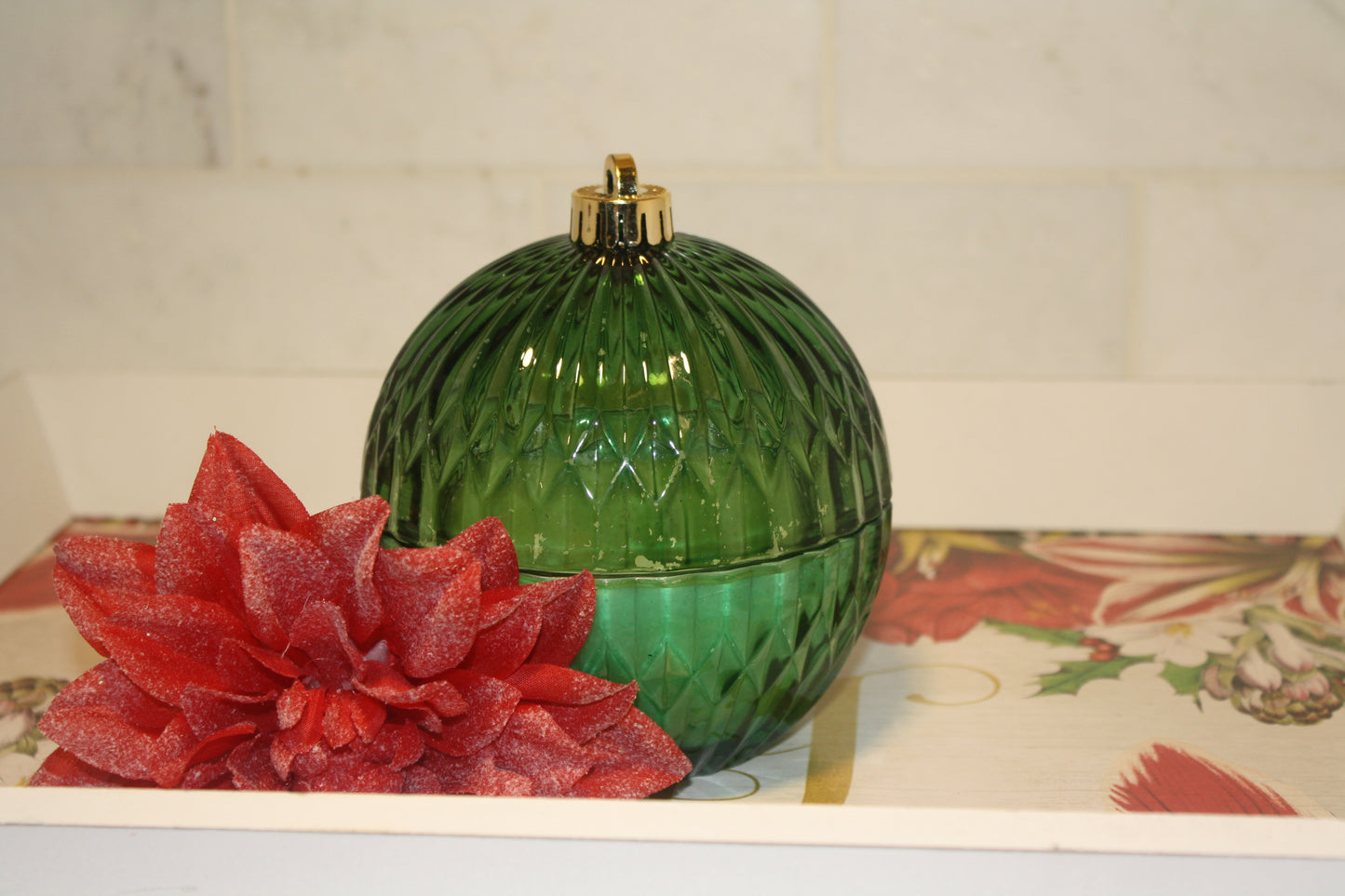 Sugar Plum Punch | 10 oz Green Glass Ornament Relic