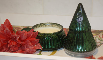 Holiday Spice | 10 oz Green Glass Holiday Tree Relic