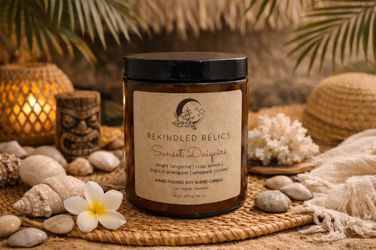 Sunset Daiquiri | 16 oz Signature Relic Glass Tumbler | Amber Glass